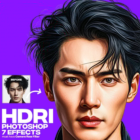 HDRI Effects - 7 Photoshop Actions