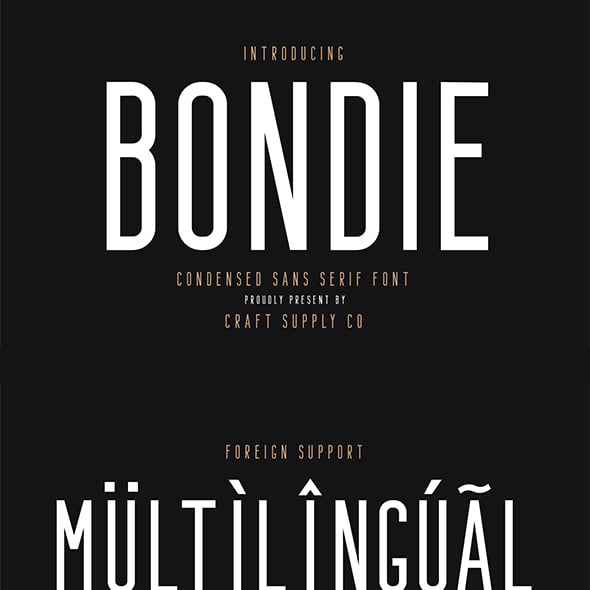 Bondie - Condensed Sans Serif
