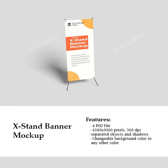 X-Stand Banner Mockup