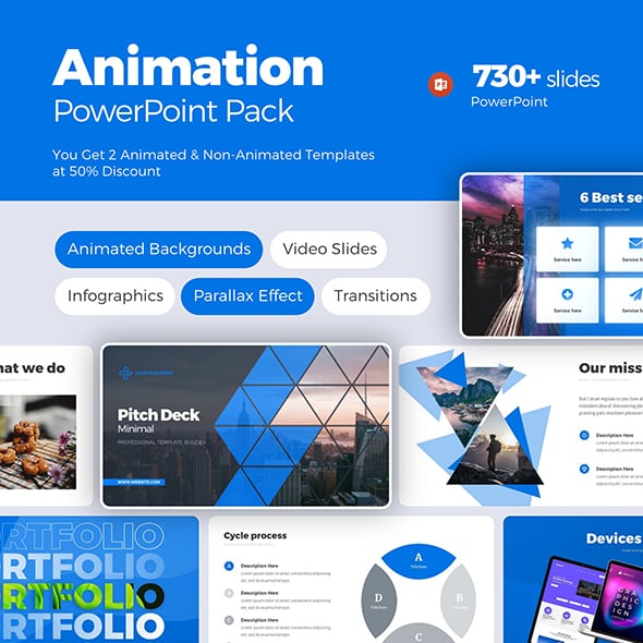 Pitch Deck Business Animated Infographics