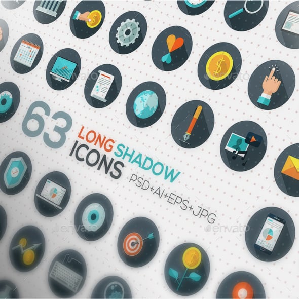 126 Flat Designed Icons Set