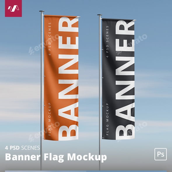 Banner Flag Mockup