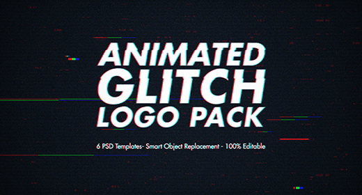 Animated Glitch Logo Pack