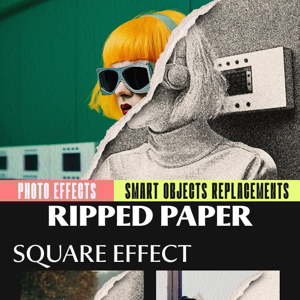 Ripped Paper Photo Effect