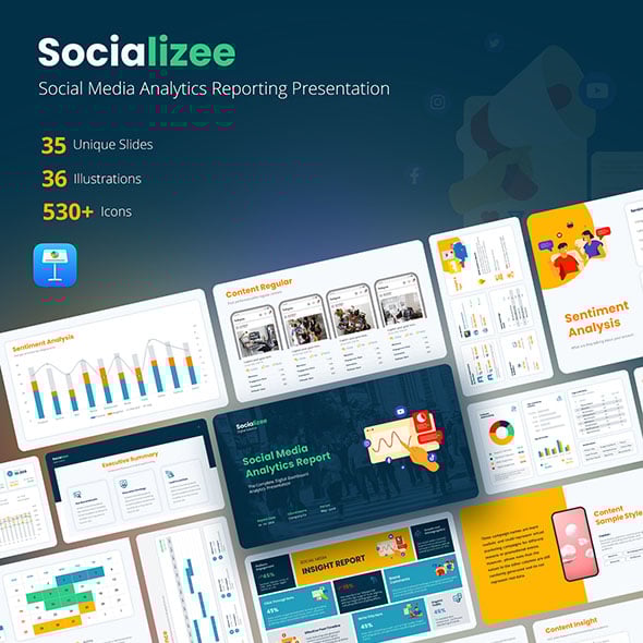 Socializee - Social Media Analytics Report Keynote