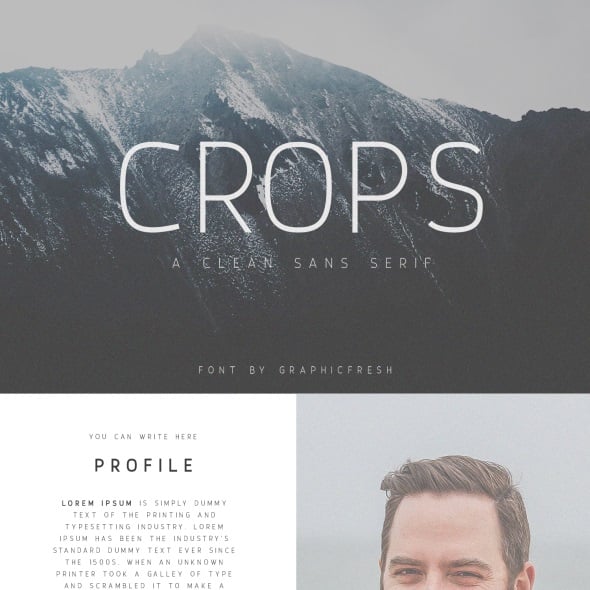 Crops - A Clean Sans Serif