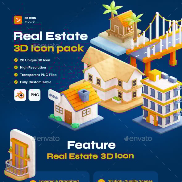 Real Estate's 3D Icon pack