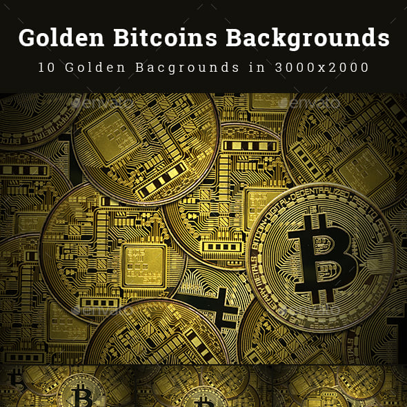 Golden Bitcoins Backgrounds