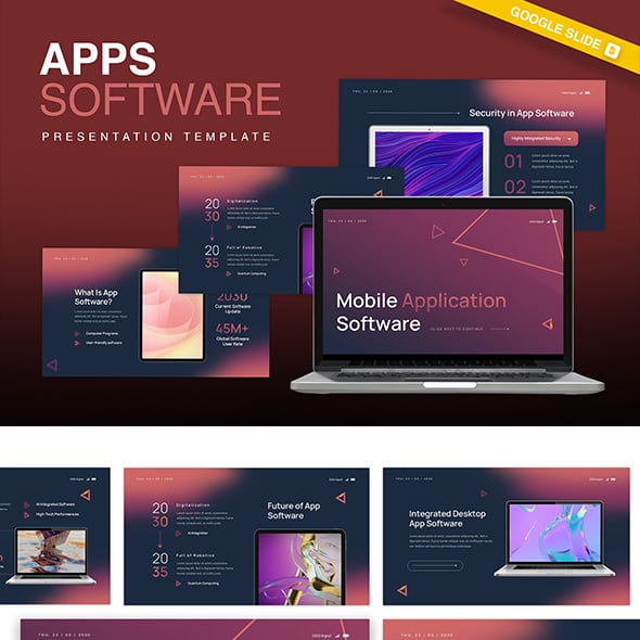 Apps Software Google Slide Template