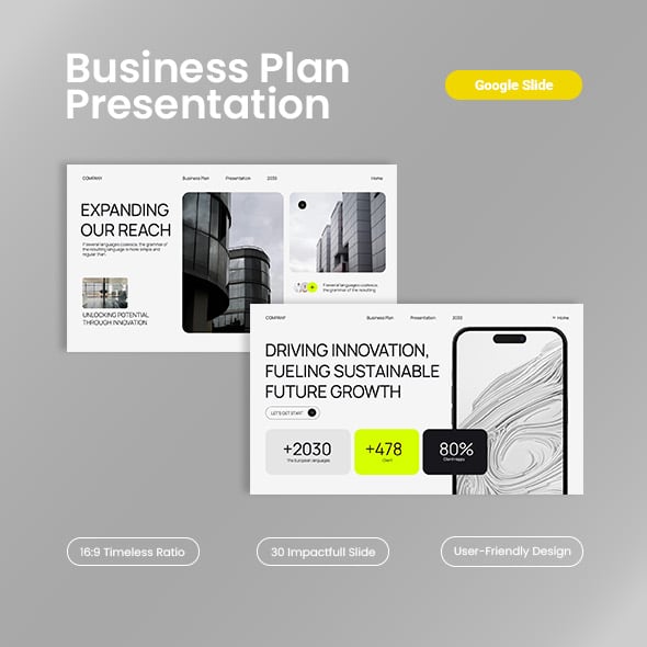 White Neon Green Modern Business Plan Presentation