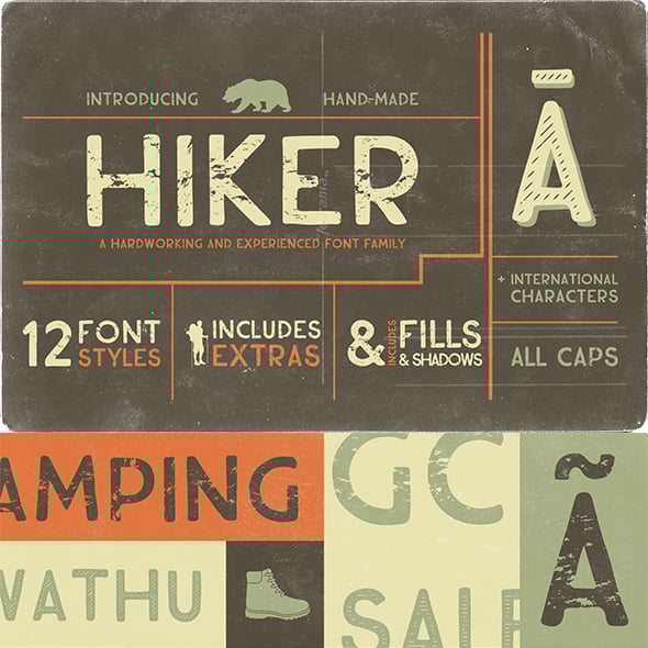 Hiker Premium Font Family