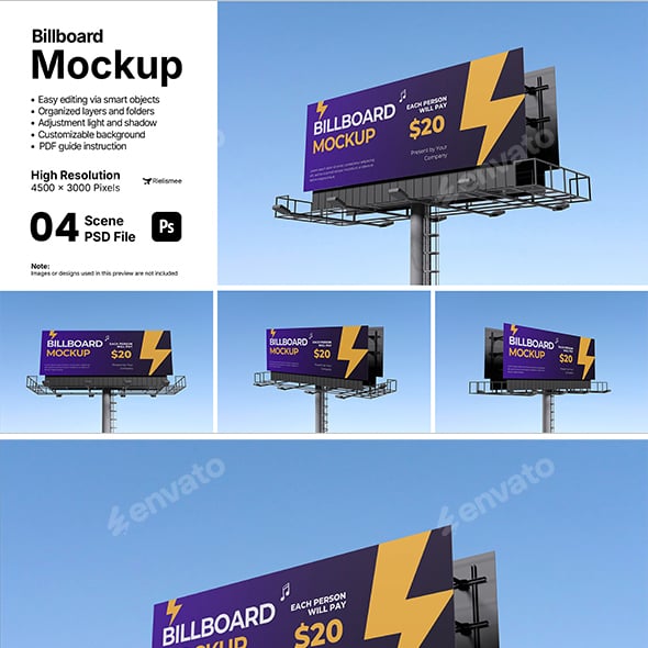 Billboard Mockup Bundle Set