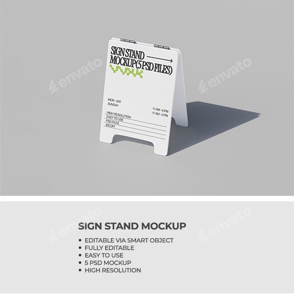 Sign Stand Mockup