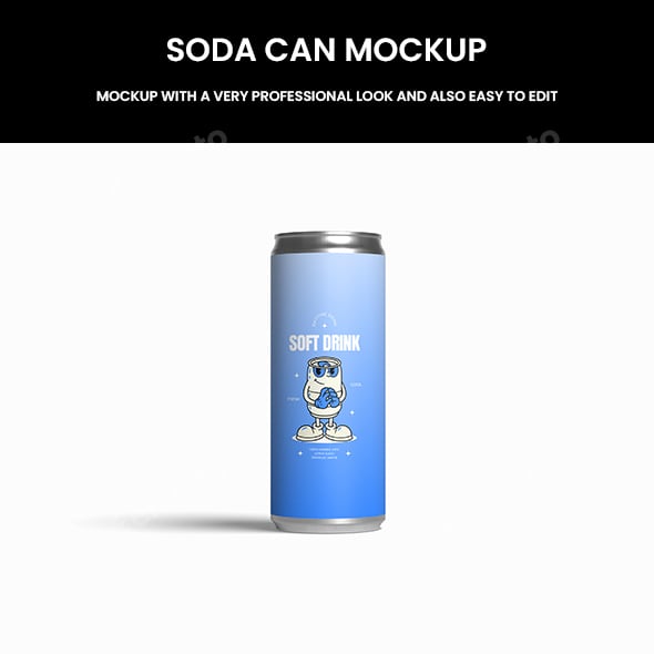 Soda Can Mockup