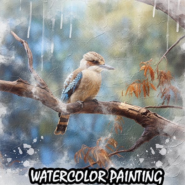 Watercolor Painting Photoshop Template
