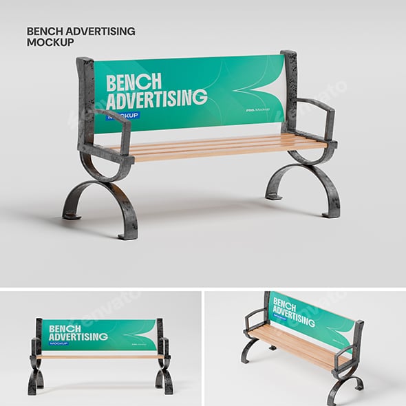 Bench Advertising Mockup