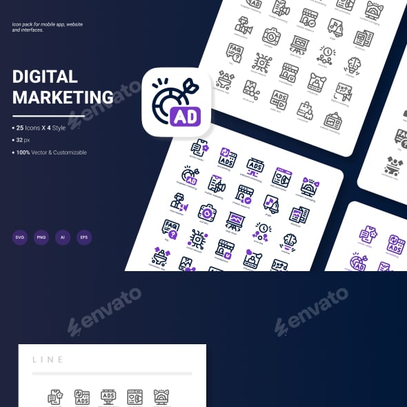 Digital Marketing Icon Pack