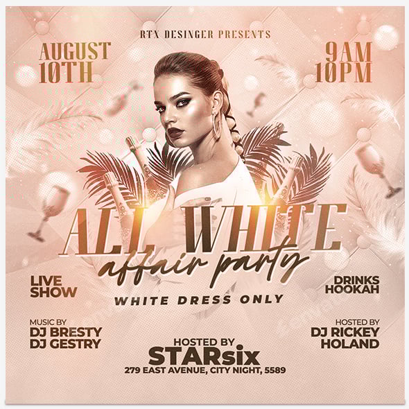 All White Party Flyer