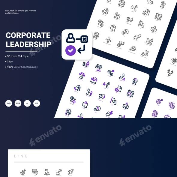 Corporate Leadership Icon Pack