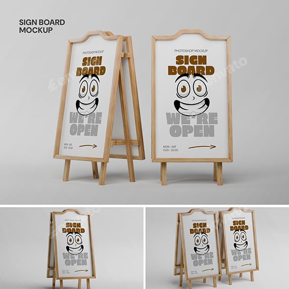 Sign Board Mockup