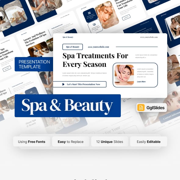 Spa & Beauty Google Slide Template