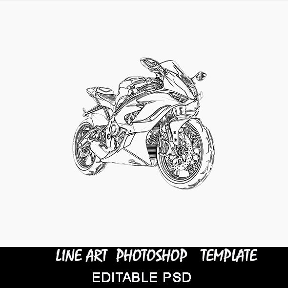 Sketch Line Art Photoshop Template