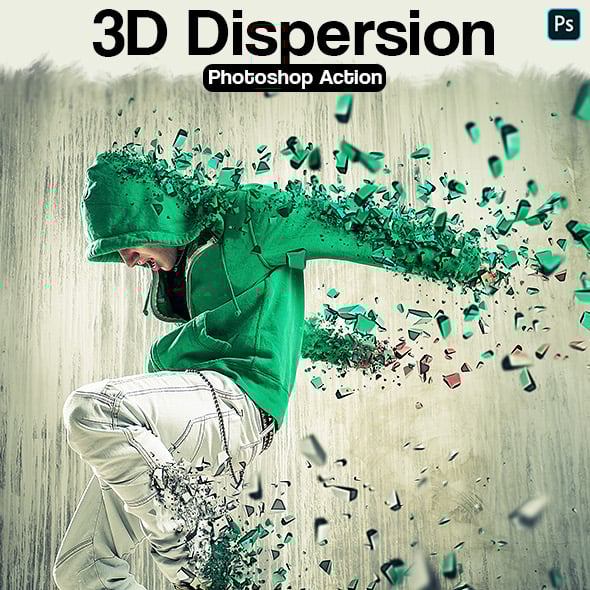 3D Dispersion Photoshop Action