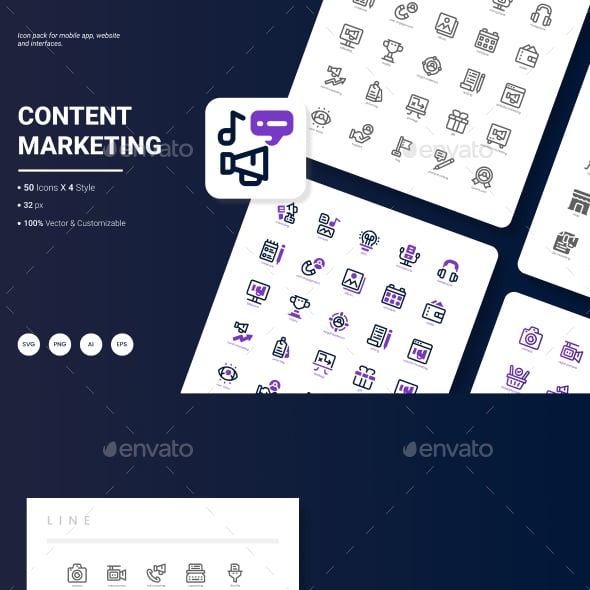 Content Marketing Icon Pack
