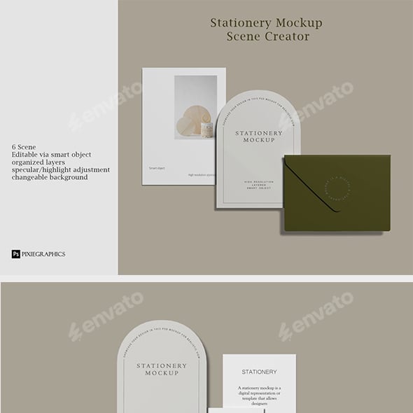 Stationery Mockup Scene Creator