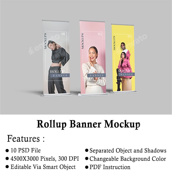 Roll Up Banner Mockup