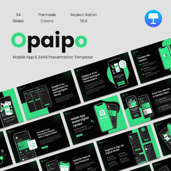 Opaipo - Mobile App & SAAS Keynote Template
