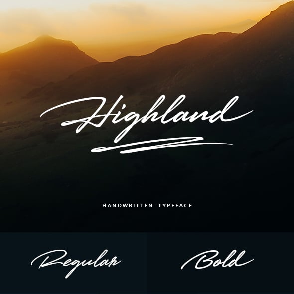 Highland Handwritten Font