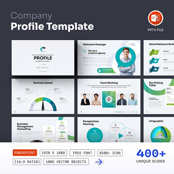Company Profile PowerPoint Presentation Template