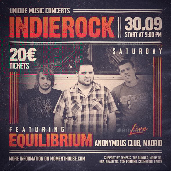 Indierock Flyer/Poster