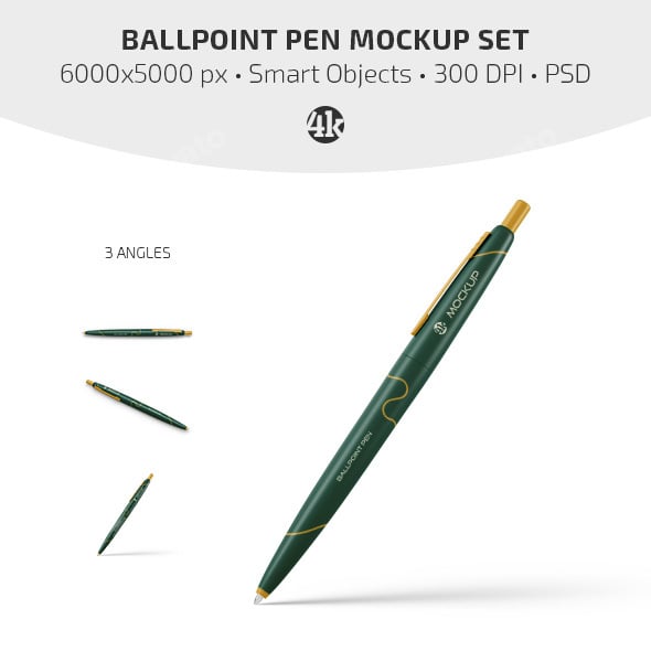 Ballpoint Pen Mockup Set