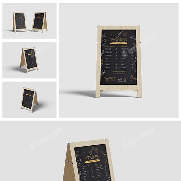 Wooden Stand Mockup