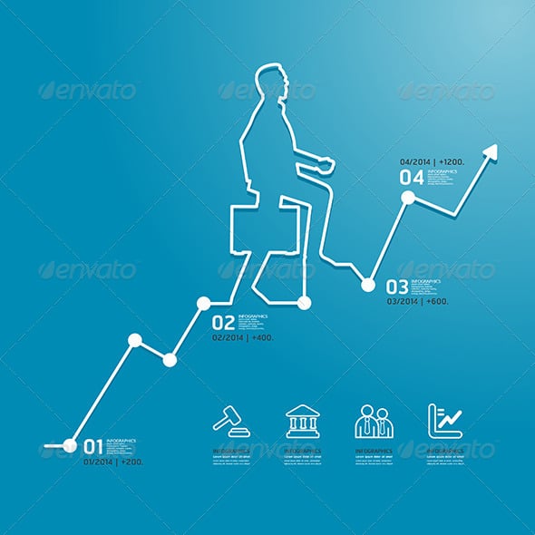 Business Diagram Line Style 