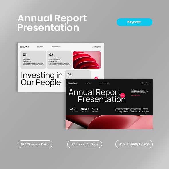 Black Pink White Modern Annual Report Presentation