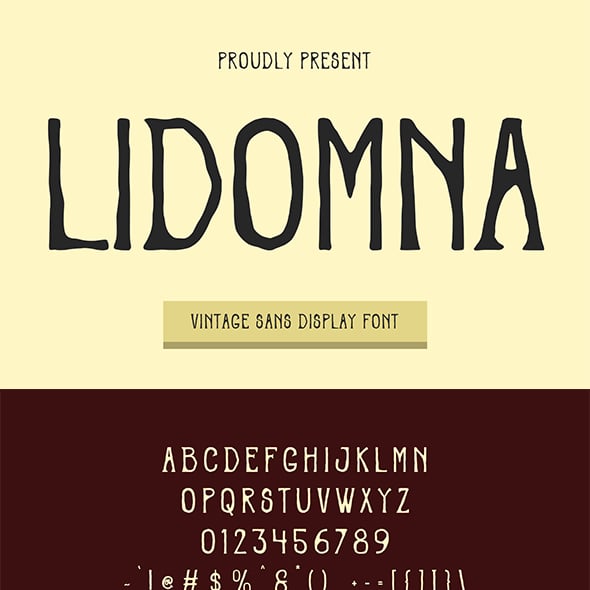 Lidomna Vintage Sans Display Font