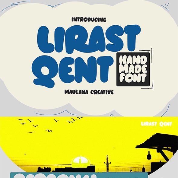 Lirast Qent Handmade Bubble Display Font