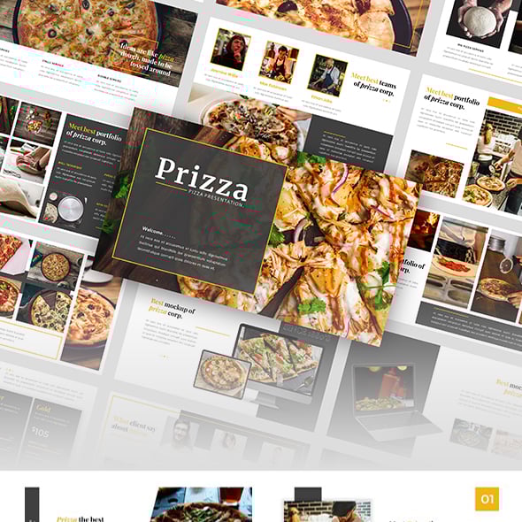 Prizza – Pizza & Beverage PowerPoint Template