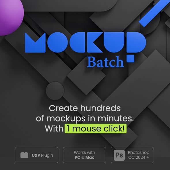 MockupBatch - UXP Photoshop Plugin - Create automated Mockups