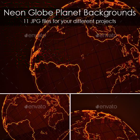 Neon Globe Planet Backgrounds