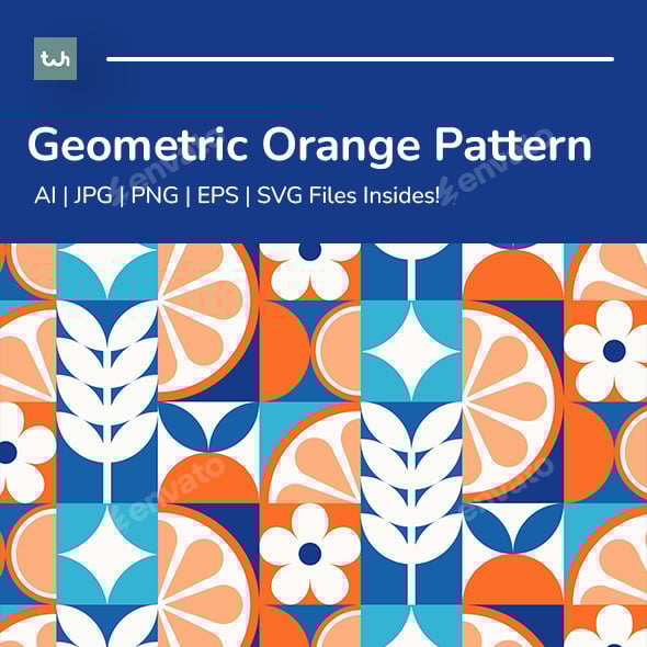 Seamless Geometric Orange Pattern