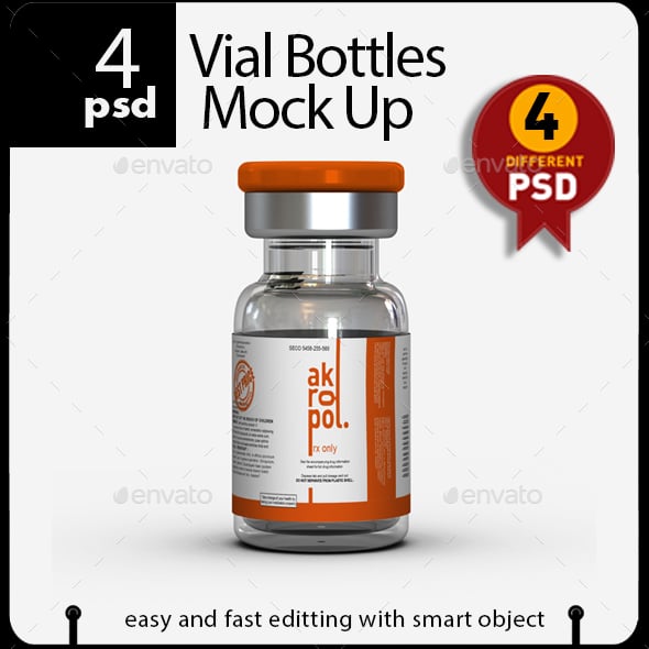Vial Bottles Mock Up