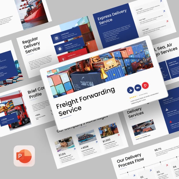 Freight Forwading Service PowerPoint Template