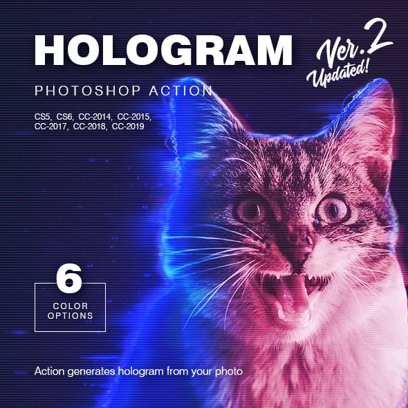 Hologram Photoshop Action