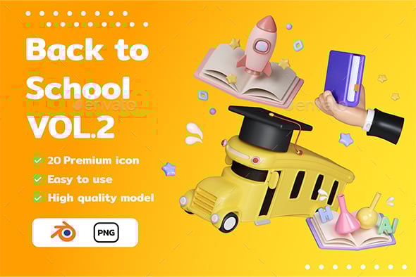 3D Back to school vol.2