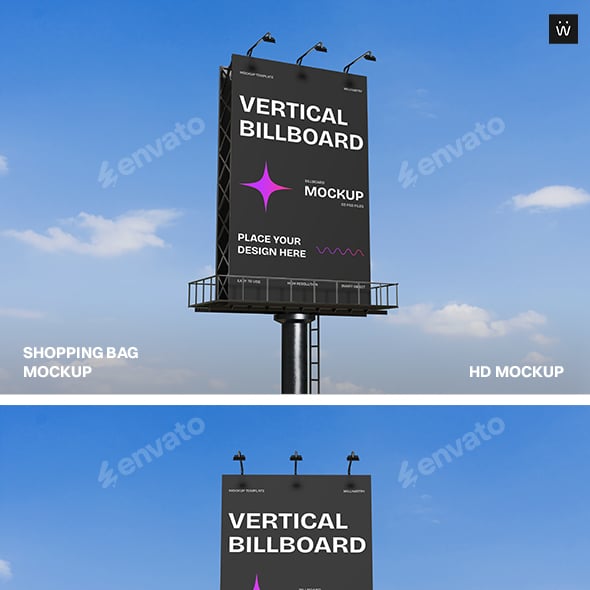 Vertical Billboard Mockup