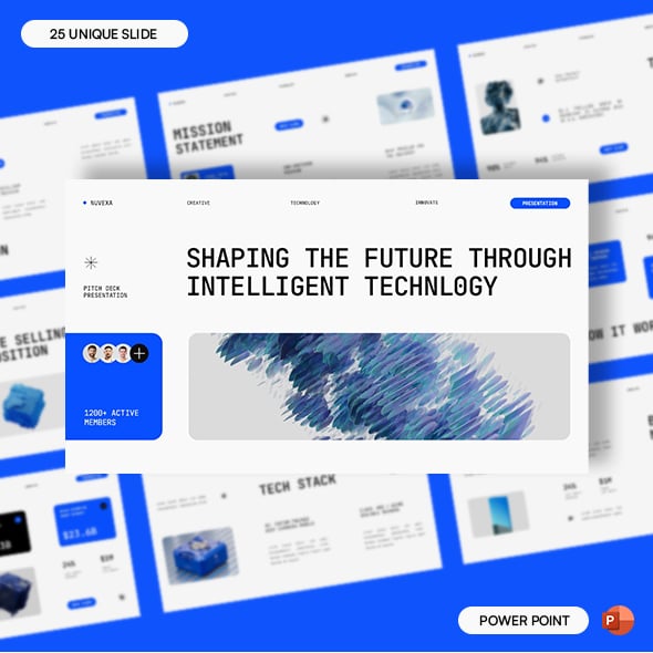 Nuvexa - Technology Pitch Deck Presentation PowerPoint Template